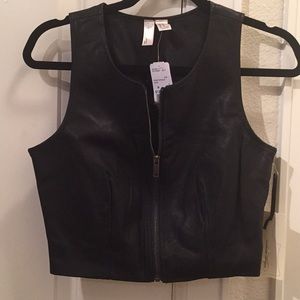 Faux Leather Crop Top